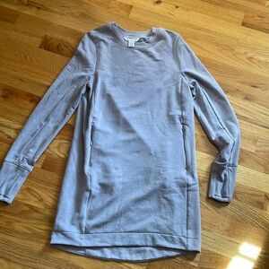 Athleta Coaster Luxe Sweatshirt Long Sleeve Dress Lavender